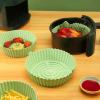 Air Fryers Oven Baking Tray Fried Pizza Chicken Basket Mat Airfryer Silicone Pot Round Replacemen Grill Pan Accessories (Color : Green, Size : Large) view 2