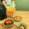 Air Fryers Oven Baking Tray Fried Pizza Chicken Basket Mat Airfryer Silicone Pot Round Replacemen Grill Pan Accessories (Color : Green, Size : Large) view 4