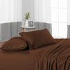 British-Linen Split King 4 Piece Luxury Sheets for Adjustable Beds - 15" Deep Pocket Extra Soft 100% Egyptian Cotton & 400TC - Top Split Upto 32" from Bottom - Chocolate Stripe, King Size. view 1