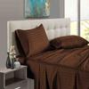 British-Linen Split King 4 Piece Luxury Sheets for Adjustable Beds - 15" Deep Pocket Extra Soft 100% Egyptian Cotton & 400TC - Top Split Upto 32" from Bottom - Chocolate Stripe, King Size. view 3
