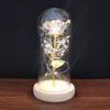 Valentines Day Gift for Girlfriend Eternal Rose LED Light Foil Flower in Glass Cover Mothers Day Wedding Favors Bridesmaid Gift (S10) view 1