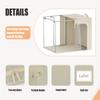 3 Openings Clothes Storage Bins with Metal Frame, Foldable Storage Bin for Clothes, Clothing Storage Bins with Lid, Linen Storage Box With Clear Window Zippers Durable Handles.(3 Pcs,Beige,40L) view 4