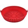 1Pcs Air Fryer Silicone Basket Silicone Mold Airfryer Oven Baking Tray Pizza Fried Chicken Basket Reusable Pan Liner Accessories (Color : Red, Size : Small) view 1
