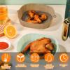 1Pcs Air Fryer Silicone Basket Silicone Mold Airfryer Oven Baking Tray Pizza Fried Chicken Basket Reusable Pan Liner Accessories (Color : Red, Size : Small) view 3