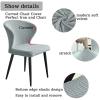 Set of 1/2/4 Curved Back Accent Kitchen Chair Slipcover, Dining Chair Slipcovers Cover, Modern Arc Shaped Counter Height Bar Stools Covers Wing Back Chair Protector,E,1pack view 3