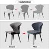 Set of 1/2/4 Curved Back Accent Kitchen Chair Slipcover, Dining Chair Slipcovers Cover, Modern Arc Shaped Counter Height Bar Stools Covers Wing Back Chair Protector,E,1pack view 4