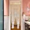 A.Monamour Short Curtain for Small Window 2 Panels Solid White Sheer Transparent Voile Curtain Floral Embroidery Lace Valance Panel Half Curtain for Kitchen Caf Bedroom Cabinet Curtain Door Curtain view 1