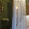 A.Monamour Short Curtain for Small Window 2 Panels Solid White Sheer Transparent Voile Curtain Floral Embroidery Lace Valance Panel Half Curtain for Kitchen Caf Bedroom Cabinet Curtain Door Curtain view 3