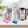 Silicone Cup Cradle for Tumblers with Built-in Slot, Tumbler Holder for Crafts Use to Apply Vinyl Decals for Tumblers, Small Tumbler Stand Cup Holder with Felt Edge Squeegee for Cups Bottles (Pink) view 4