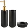 Lotion Dispenser 3 Pack Ceramic Soap Dispenser Set With Soap Dish And Mouthwash Cup Bathroom Solid Color Accessory Set, 350ml/11.5oz Lotion Pump Bottle Bathroom Soap Dispenser ( Color : Onecolor ) view 1