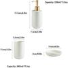 Lotion Dispenser 3 Pack Ceramic Soap Dispenser Set With Soap Dish And Mouthwash Cup Bathroom Solid Color Accessory Set, 350ml/11.5oz Lotion Pump Bottle Bathroom Soap Dispenser ( Color : Onecolor ) view 2