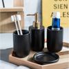 Lotion Dispenser 3 Pack Ceramic Soap Dispenser Set With Soap Dish And Mouthwash Cup Bathroom Solid Color Accessory Set, 350ml/11.5oz Lotion Pump Bottle Bathroom Soap Dispenser ( Color : Onecolor ) view 3