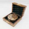 Brass Compass in Wooden Box - Nautical Gifts for Men, Antique Relica Sailing Anniversary Gadget for Him, Unusual Unique Nautical Decor, Naval Maritime Pocket Compass view 4