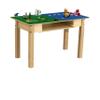 Contender Time-2-Play Montessori Toddler's 30.75" Rectangular Plywood Blue & Green Lego Blocks Compatible Table with Shelf, Solid Wood Desk for Playroom/Daycare/Preschool [18" Long Legs] view 3