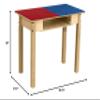 Contender Time-2-Play 30.75" W Rectangular Birch Plywood Red & Blue Lego Blocks Compatible Play Table with Storage, Activity Table for Kids Fun Activities [20" Long Legs] view 2