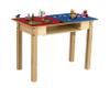 Contender Time-2-Play 30.75" W Rectangular Birch Plywood Red & Blue Lego Blocks Compatible Play Table with Storage, Activity Table for Kids Fun Activities [20" Long Legs] view 3