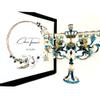 CohenTsemach Art&Gift Blue Hanukkah hanukkiah Menorah Enamel Lions Star of David view 3