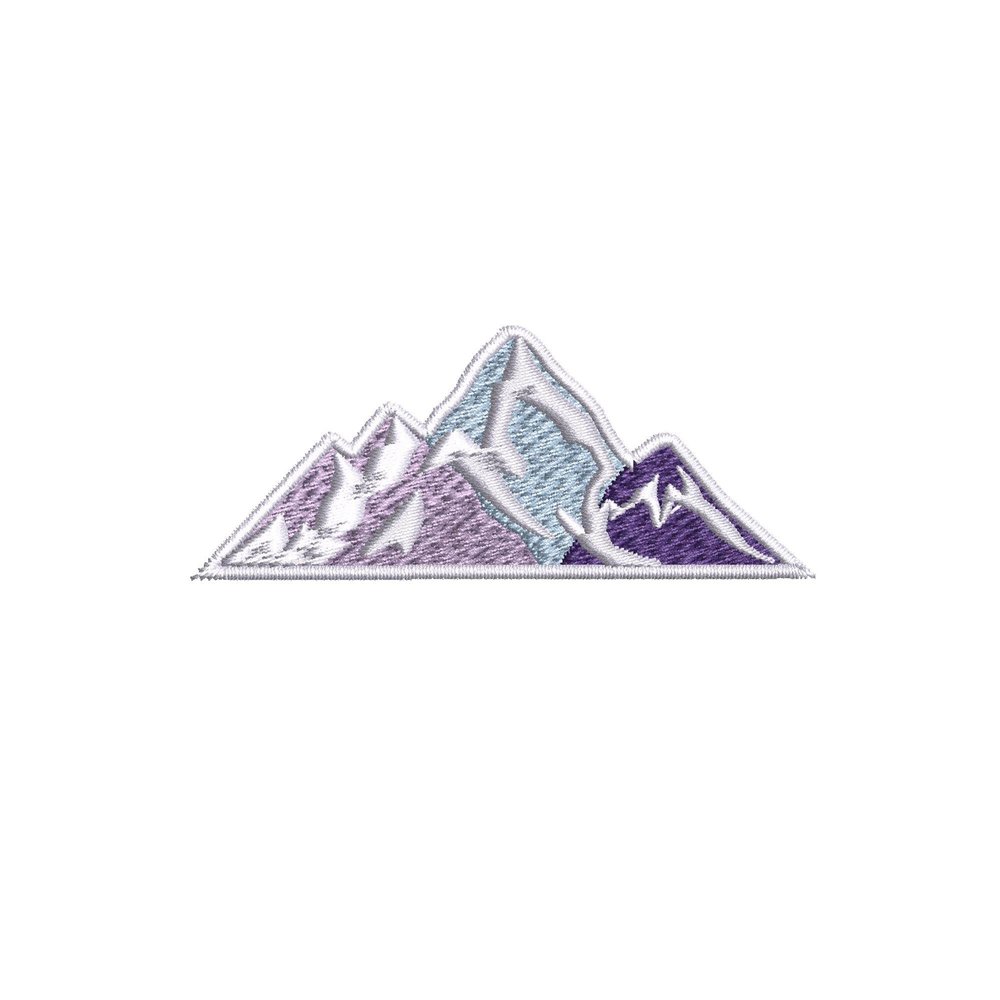 Purple Mountain Patch Embroidered Iron-on/Sew-on Applique Vacation Travel Souvenir Seek Adventure Wild Animals Nature Trails Decorative Embroidery Clothing Vest Jackets Premium Stitching