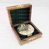 Handmade Brass Compass with Wooden Case for Best Man Hiking Camping Hunting Trekking Sailing Adventure Travelling Graduation Day Birthday Gifts for Son Father Friend Brother view 2