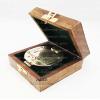 Handmade Brass Compass with Wooden Case for Best Man Hiking Camping Hunting Trekking Sailing Adventure Travelling Graduation Day Birthday Gifts for Son Father Friend Brother view 3