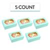 Global Sugar Art Auto-Popup Quarter Sheet Cake & 12 Cupcake Box with Window and Cupcake Inserts, Designer Blue Stripe 14 x 10 x 4 Inches, 5 Count view 3