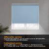 Boolegon Blackout Roller Shades for Windows Cordless Room Darkening Roller Blinds Black Out Window Shades for Home Office Bedroom Media Room Sliding Door Light Blue,28" W x 64" H view 2