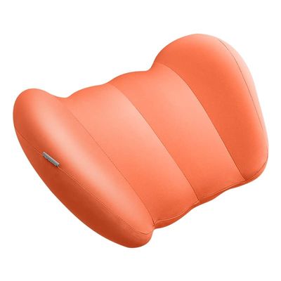 Car Headrest Waist Pillow Memory Foam Seat Support Neck Rest Car Back Lumbar Cushion (Color : Waist Pillow Orange)