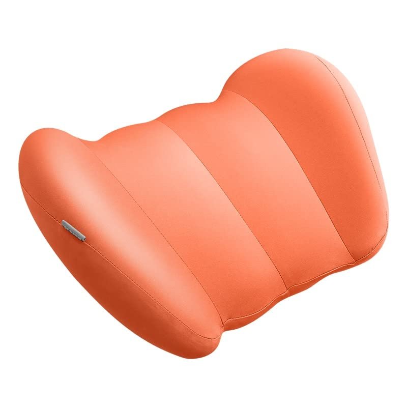 Car Headrest Waist Pillow Memory Foam Seat Support Neck Rest Car Back Lumbar Cushion (Color : Waist Pillow Orange)