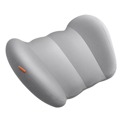 MAXZIZ Car Headrest Waist Pillow Memory Foam Seat Support Neck Rest Car Back Lumbar Cushion (Color : Waist Pillow Grey)