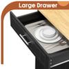 JY QAQA 26" Kitchen Island on Wheels with Storage Cabinet Kitchen Cart Cabinet with Shelves, Cart Handle for Towel Rack or Free Mobility, Portable Islands for Kitchen,Black view 2