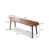 Solid Oak Wood Dining Bench Rustic Table Benches Rectangle 2-3 Seater Bench for Kitchen Dining Room Living Room Entrway (39.4"-Walnut) view 2