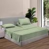 Online Bedding Linen Flex Top Queen Size Bed, 800TC Egyptian Cotton 18" Deep Pocket Split Sheets for Sleep Number Bed (4 Pcs) 28" Top Split Sheet - Sage view 2