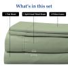 Online Bedding Linen Flex Top Queen Size Bed, 800TC Egyptian Cotton 18" Deep Pocket Split Sheets for Sleep Number Bed (4 Pcs) 28" Top Split Sheet - Sage view 4