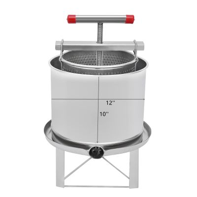 Fruit Wine Press 3.3 Gallon Manual Grape Presser for Wine Juice Making DIY Large Fruit Honey Presser Apple Cider Grape Juice Press Extractor