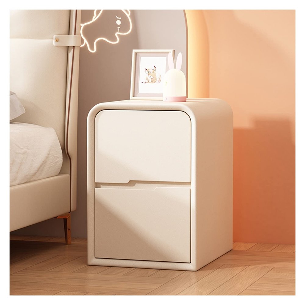 Night Stand Wooden Bedside Table Cream Style Extra Narrow Small Bedside Table Bedroom Home End Table Side Table (Color : Brass, Size : 20x40x47cm)
