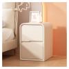 Night Stand Wooden Bedside Table Cream Style Extra Narrow Small Bedside Table Bedroom Home End Table Side Table (Color : Brass, Size : 20x40x47cm) view 1