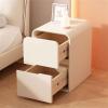 Night Stand Wooden Bedside Table Cream Style Extra Narrow Small Bedside Table Bedroom Home End Table Side Table (Color : Brass, Size : 20x40x47cm) view 3