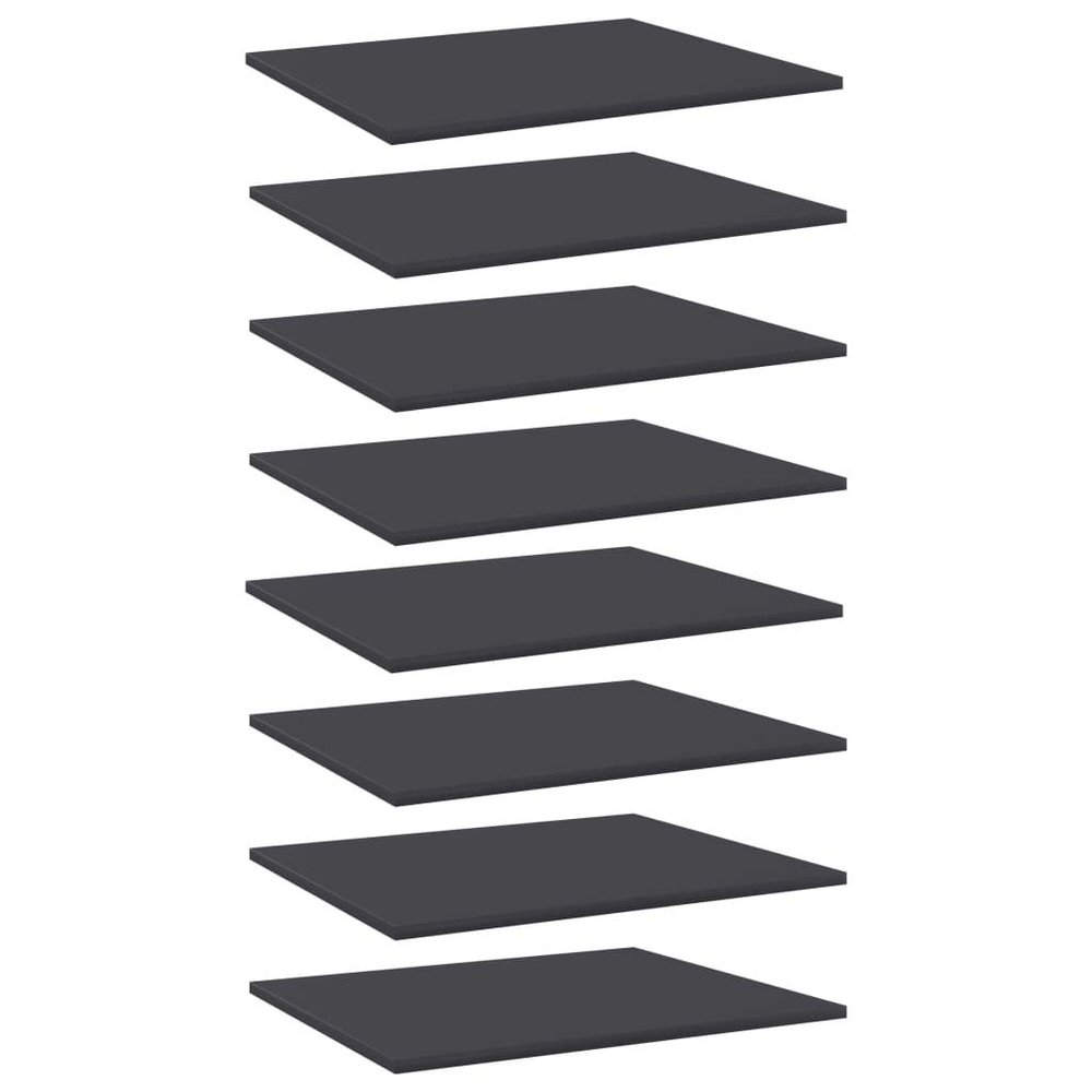 loibinfen Set of 8 Bookshelf Boards Replacement Panels Storage Units Organizer Display Shelves, Gray 23.6"x19.7"x0.6" Engineered Wood