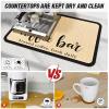 DK177 Coffee Mat - Dish Drying Mat for Kitchen Counter, Hide Stain, Absorbent with Waterproof Rubber Backing, Fit Kitchen Dish Rack Bar Accessories (Coffee Bar, 19" x 12") view 3