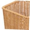 COLLBATH Retro Woven Trash Can Versatile Weaving Wastebasket for Kitchen Bathroom Living and Home Decor Lightweight Multi-Functional Storage Basket for Sundries and Fruits view 3