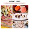 ARTIBETTER 2pcs Wicker Stroller Rattan Woven Basket Candy Snacks Goodie Treat Cart for Shower Centerpieces Decoration Pink view 4