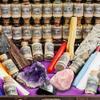 UnaLunaMoona Witchcraft Kit with 90 Wiccan Supplies for Beginner and Advanced Witches. Wiccan Alter with Altar Supplies and Apothecary kit. Spell Kit with Witchcraft Supplies for Wicca. Witch Altar view 2