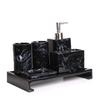 NOBRIM Bathroom Accessory 6-Pieces Resin Marble Texture Bathroom Accessories Set with Soap Dish Toothbrush Holder Cup Soap Dispenser Bathroom Wash Set Bathroom Wash Set view 1
