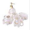 NOBRIM Bathroom Accessory 5-Piece Bathroom Accessory Set Cute Elephant Design Bathroom Wash SetSoap Dispenser Toothbrush Holder Soap Dish Mouthwash Cup Bathroom Wash Set view 1