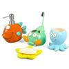 NOBRIM Bathroom Accessory 4 Pieces Cute Animals Bathroom Accessories Sets Ceramic Bathroom Set Soap Dispenser/Toothbrush Holder/Tumbler/Soap Dish Toiletries Bathroom Wash Set view 1
