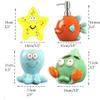 NOBRIM Bathroom Accessory 4 Pieces Cute Animals Bathroom Accessories Sets Ceramic Bathroom Set Soap Dispenser/Toothbrush Holder/Tumbler/Soap Dish Toiletries Bathroom Wash Set view 2