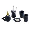 NOBRIM Bathroom Accessory 5-Pieces Ceramics Bathroom Set, Blue Whale Shape Bath Bathroom SetsIncludes Toothbrush Holder, Soap Dispenser, 2 Tumbler, Soap Dish Bathroom Wash Set view 1