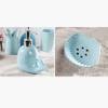 NOBRIM Bathroom Accessory 5-Pieces Ceramics Bathroom Set, Blue Whale Shape Bath Bathroom SetsIncludes Toothbrush Holder, Soap Dispenser, 2 Tumbler, Soap Dish Bathroom Wash Set view 4