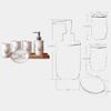NOBRIM Bathroom Accessory 5 Piece Ceramics Bathroom Accessories Set, Soap Dispenser Pump Bottle, Toothbrush Holder, Tumbler, Bathroom Toiletries Sets Bathroom Wash Set view 2