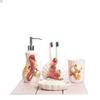 NOBRIM Bathroom Accessory 4 Pieces Bathroom Accessories Set Seahorse Appearance Design Ceramic Toiletries Soap Dispenser/Toothbrush Holder/Tumbler/Soap Dish Bathroom Wash Set view 1